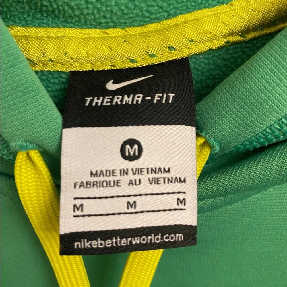 Nike Therma Fit Swoosh Green Just‎ Do It Hoodie Hooded Sweatshirt Sz M